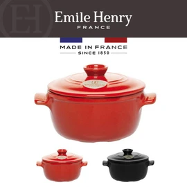 Emile Henry HR ceramic water pot 16cm / direct fire / oven possible, black / 에밀앙리  HR 세라믹 양수 냄비 16cm /직화/오븐가능, 블랙