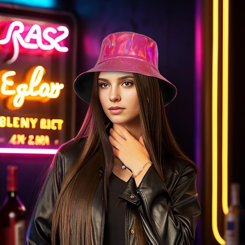 Manfnee Rave Bucket Hat for Men Women Waterproof Rain Hat