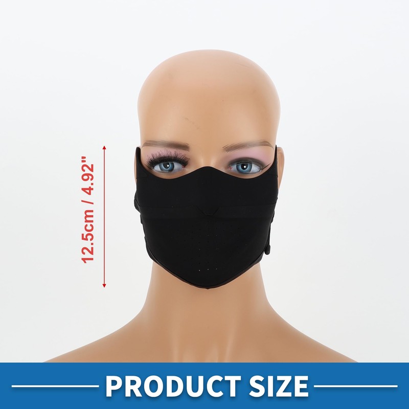 A ABSOPRO Adjustable Full Face Mask Adjustable 4.92" Windproof Face