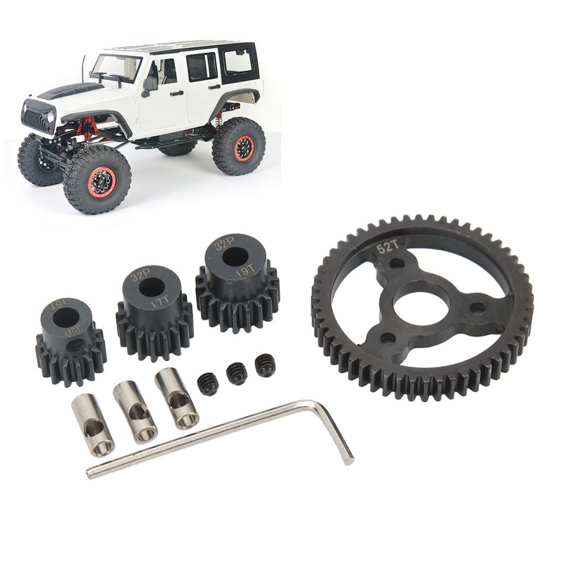 RC Metal Spur Gear Set Motor Pinion Gears Kit 52T