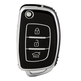 OFFCURVE TPU Car Case Protector Car Key Case Key Fob Suitable for Hyundai ix25 ix30 ix35 ix45 ix55 Elantra Sonata Tucson Santa Fe Accent Creta Verna