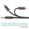 FosPower (1.8m) 3.5mm Stereo Mini Plug to 2RCA (Red /
