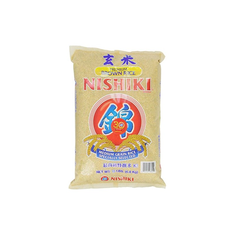 Nishiki Premium Brown Rice, 15-Pounds Bag