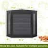 BMOSU Corner Bread Box for Kitchen Countertop Double Layer Bamboo