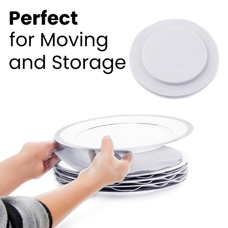 144 Pcs Felt Plate Dividers For Stacking, Dish Protectors For