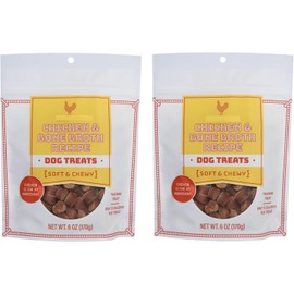 Trader J's Chicken & Bone Broth Dog Training Treats, Soft & Chewy 6oz/170g (Pack of 2)