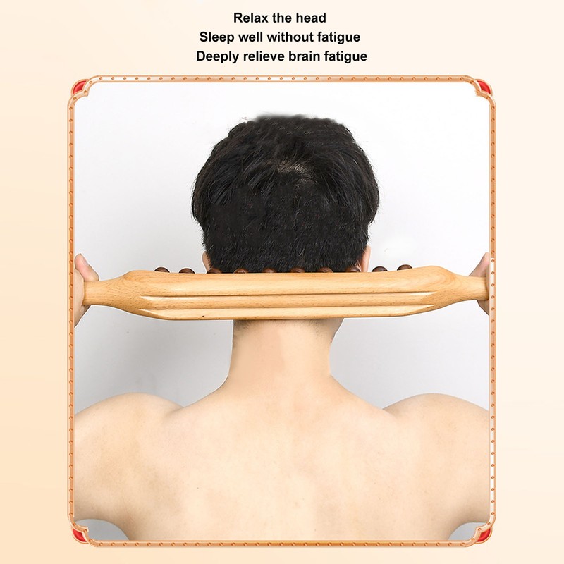 Wooden Scraping Stick Relieve Fatigue Reduce Soreness Double Sided Massage