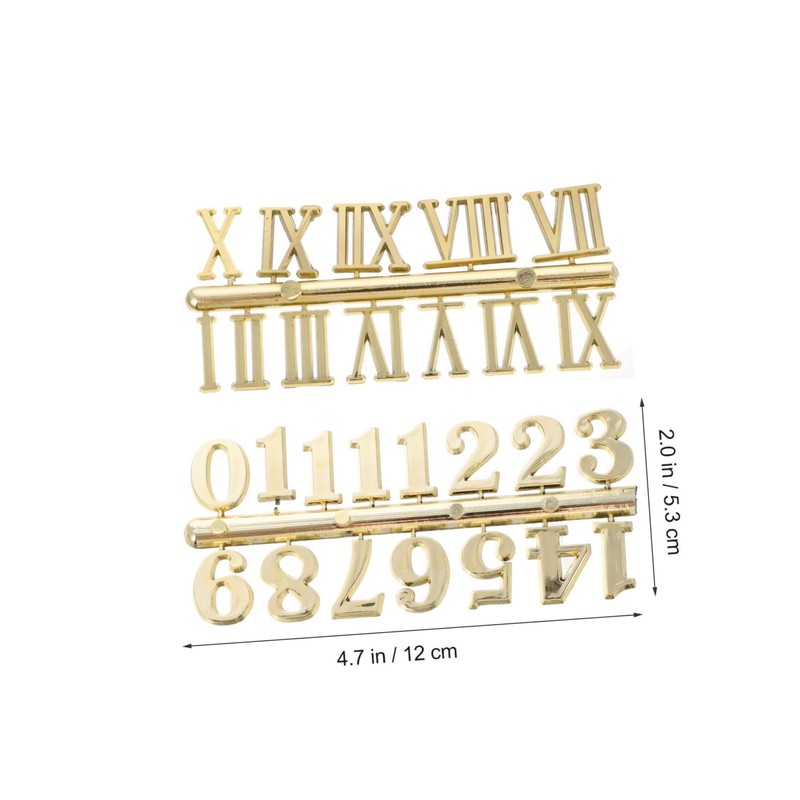 Operitacx 6pcs Clock Numerals Replacement DIY Wall Clock Parts for