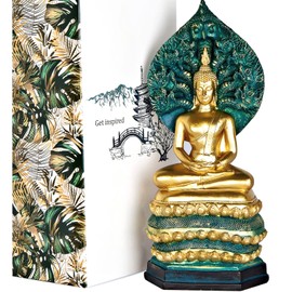 25DOL Buddha Statues for Home. 12" Buddha Statue (The Enlightened One). Collectibles and Figurines, Meditation Decor, Spiritual Living Room Decor, Yoga Zen Decor, Hindu and East Asian Décor