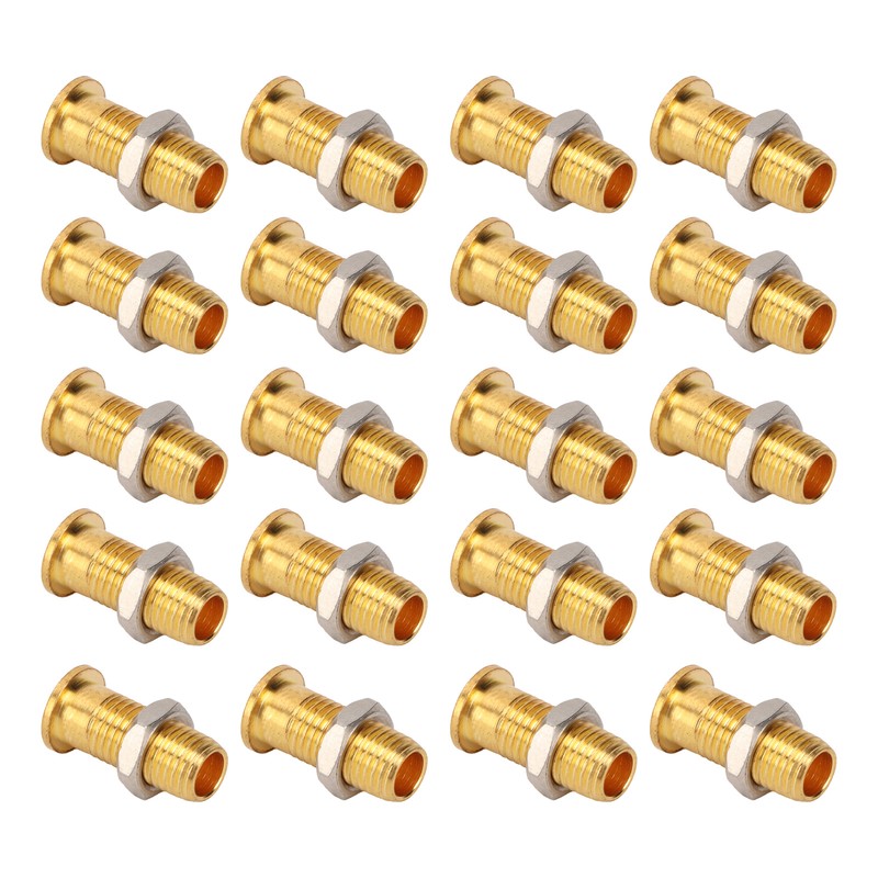 20Set 21.140 4mm Panel Banana Socket Copper Female Gold Plated