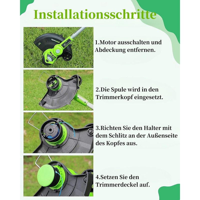 Eyoloty G24LT Single Line Spool Suitable for Greenworks 24V Grass