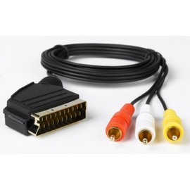 CableStop ® Scart to 3 x RCA Phono Cable (1.5 metre)