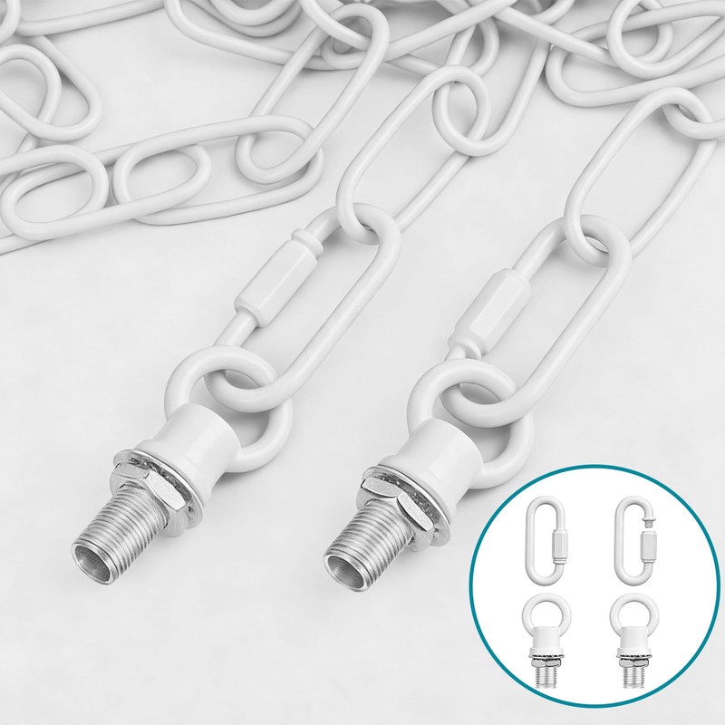 garini 10 Feet White Light Fixture Chain, Adjustable Metal Pendant