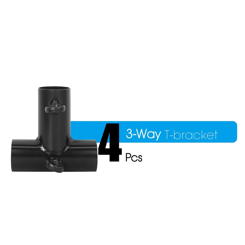 Aoneky 2'' Small T Shaped Corner Slider Canopy Fitting Couplers