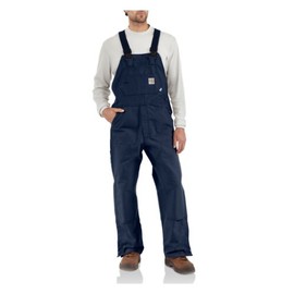 Carhartt Men's Flame-Resistant Duck Bib Overall-Dark Navy-34 x 32