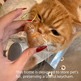 1PC Cat Hair Storage Bottle,Pet Fur and Hair Keepsake Bottle,Pet H/air Memorial B/ottle,P/et H/air Keepsake Box,Keychain for Collecting Cat Ha/ir,P/et Fur Preserve,Pe/t Furs K/eepsake B/ottle,01#