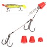 Portable Fishing Steel Wire Fishing Rigs with Treble Fish Hooks