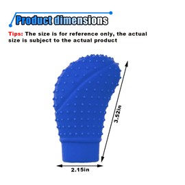 Car Gear Shift Knob Cover, Anti-Slip Silicone Massage Particle Stick Shift Protector Cover, Fully Wrapped Car Shift Lever Head Cover, Universal Manual Shift Knob Cover for Most Cars (Blue)