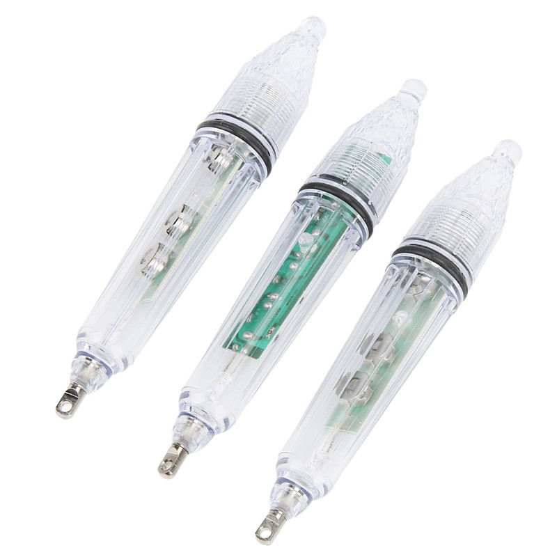 3Pcs Underwater Fishing Light LED Plastic Disposable Bait Lure Lamp
