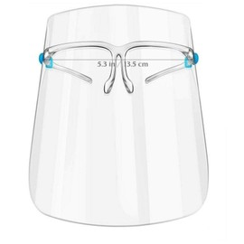 Full Face Covering Anti-Fog Face Shield Clear Glasses Frame Safety Protection Visors Guard Kit (Pair of Glasses Frame + 3 Shields) PPE