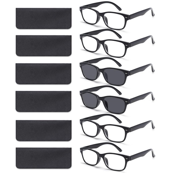 BLOEXCLU - Juego de 6 lentes de lectura para mujeres