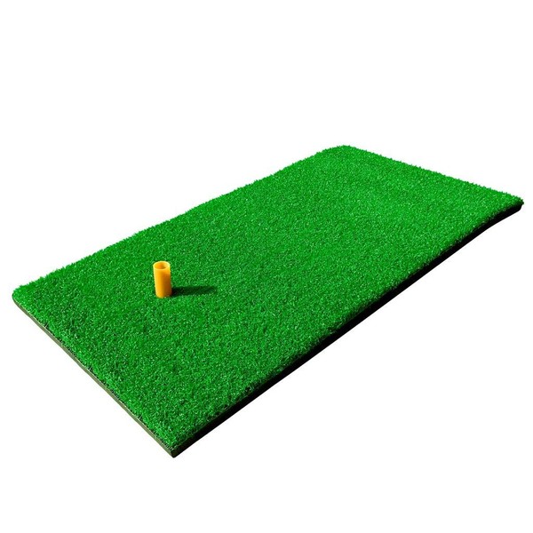 RELILAC Tri-Turf Golf Hitting Mat with Tees | 3-in-1 Foldable Turf Grass Mat for Driving, Chipping Practice | Ideal for Indoor or Outdoor Backyard Training | Choose Your Size (Single Turf(12"x24"))