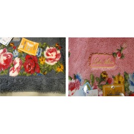 [Gray] Kawasaki Lake Ulster Design "Toilet Mat" 25.6 x 25.6 inches (65 x 65 cm), Rose Garden, Rose, Toilet Fabric