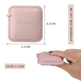 Mr.do Tape Measure for Body Sewing Cloth Tailor 200 cm / 79 Inch Retractable PU Leather Pink