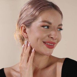 Sun and Moon Dangle Hoop Moonstone Earrings 925 Sterling Silver Dangle Huggie Earrings Jewelry for Women