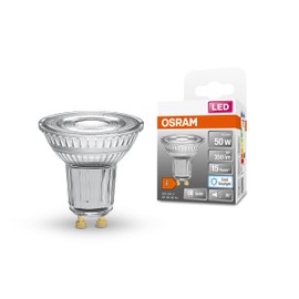 OSRAM LED Star PAR16 50 LED Reflector Lamp with 36 Degree Beam Angle, GU10 Base, Daylight White (6500K), Replacement for Standard 50W Spot Lamps, Pack of 1