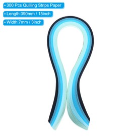 PATIKIL 390 x 7 mm Quilling Paper Strips Paper Quilling, 300 Pieces Origami Froebel Star Paper Strips Set for Art, DIY, Handmade, Christmas, Gradient Blue