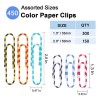blueberry2022_2 Paper Clips Color Stripe, 450PCS Medium & Large (1.3