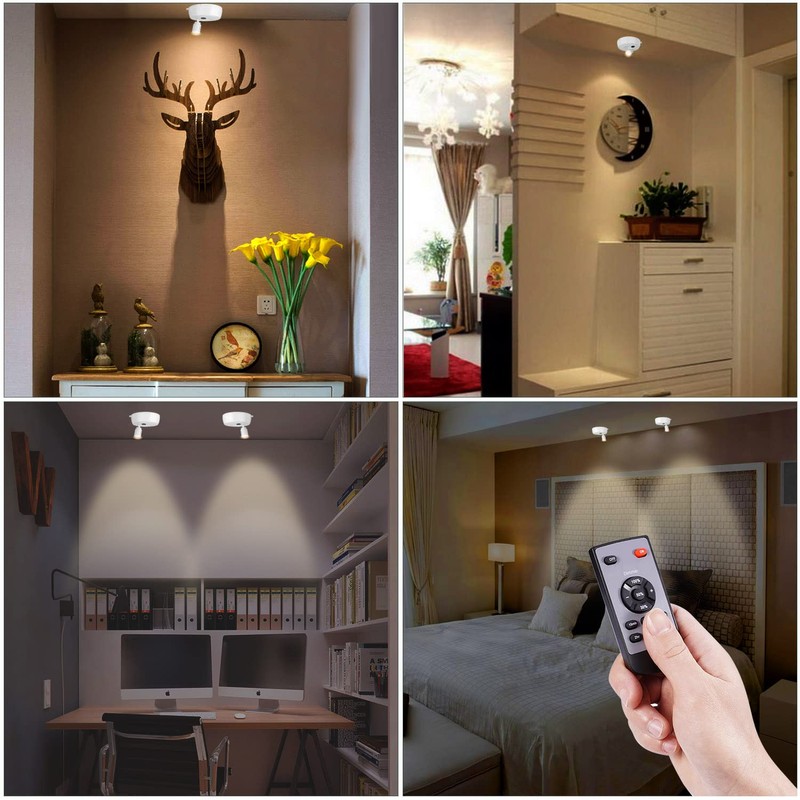 Alivation Wireless LED Picture Lights Battery Operated Spot Lights Indoor,