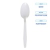 Boardwalk Heavyweight Polypropylene Cutlery, Teaspoon, White, 1000/Carton
