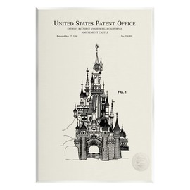 Stupell Industries Intricate Castle Blueprint Diagram Wood Wall Art, Design by Karl Hronek