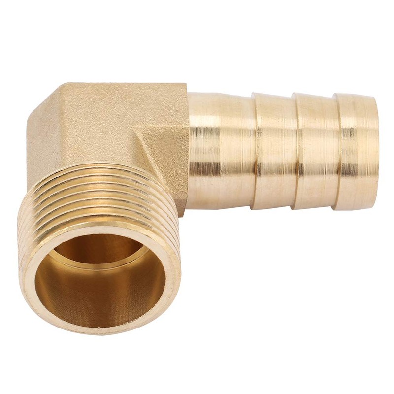 Hilitand 3/4" Brass Hose Barb, Fitting Elbow, 90 Degree Elbow