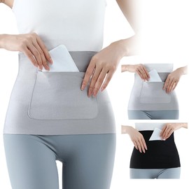 Belt Band Lumbar Warmer for Women 2 Pieces Winter Kidney Warmer Abdominal Warmer Elastic Waist Support