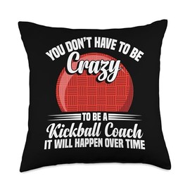 Kick ball with Pump Red Kickball Kickball Ball Kickball Team Throw Pillow