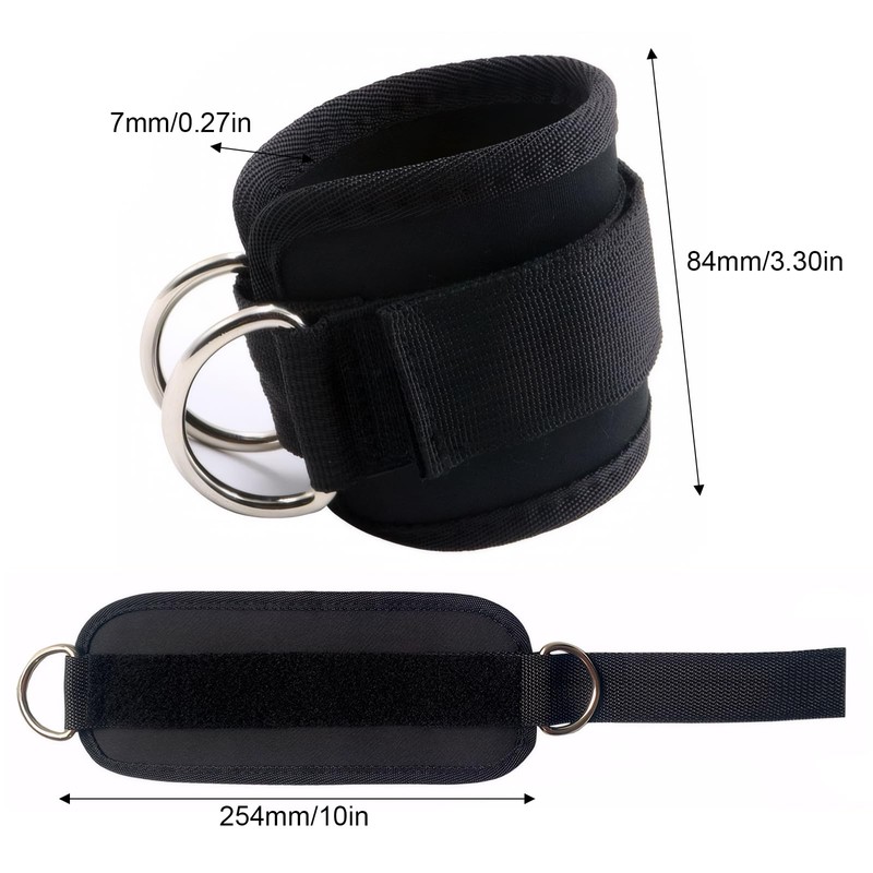 2 PCS Weightlifting Straps with D Ring,Adjustable Wrist Cuffs Gym,Padded