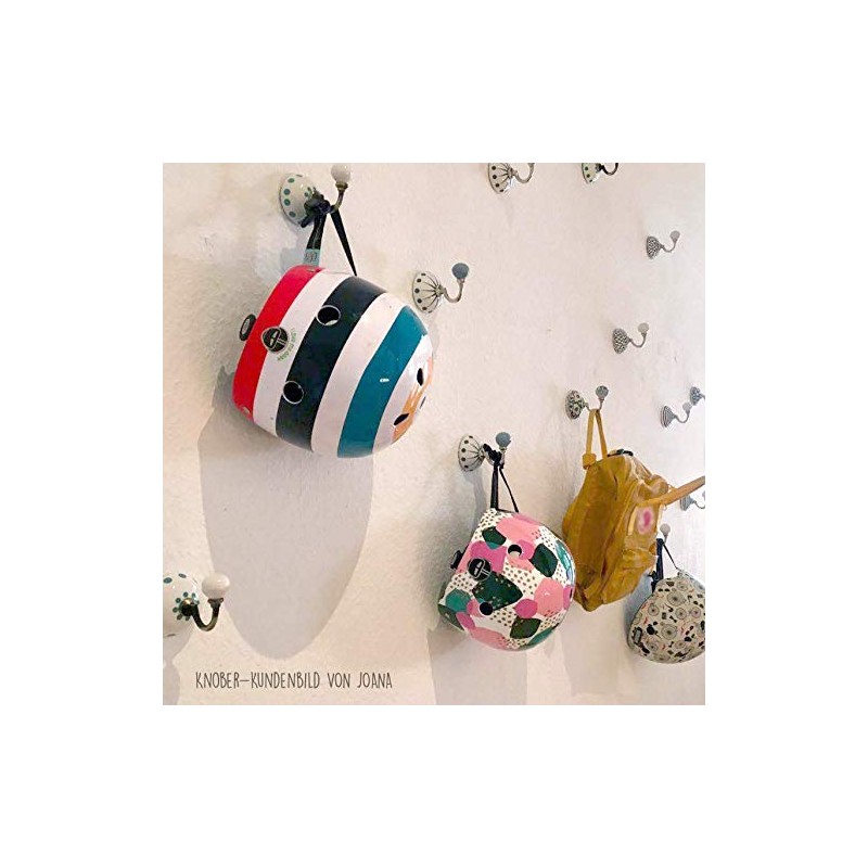Knober Ceramic Hooks, Wall Hooks, Coat Hooks, Ceramic Ball, Diameter