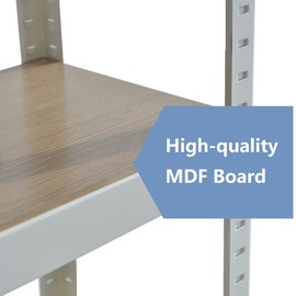 5 Tier Metal Garage Shelving, Adjustable Kitchen Storage Shelves, Steel Garage Storage Shelves, Heavy Duty Industrial Storage Rack, Shelving Unit Bookshelf Utility Shelf for Warehouse Pantry Closet