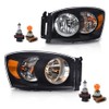 PIT66 Headlights w/Bulbs Left and Right Side Compatible with Dodge