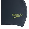 Speedo Kid's Long Hair Swimming Cap, Black/Acid Green, One Size