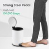 Cesun 1.2 Gallons Small Trash Can with Lid, White Bathroom
