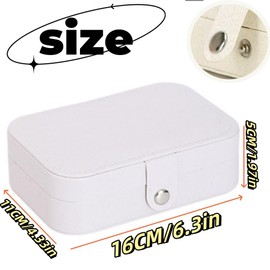 Jindizi Girls Jewelry Box Organizer, jewelry box for earrings, rings, necklaces, bracelets, PU leather display jewelry holders, Vintage gifts (white)