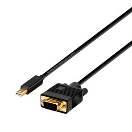 AISENS A125-0362 Mini DP to VGA Converter Cable, Mini DP Male to VGA Male Converter Cable, Black, 2.0m