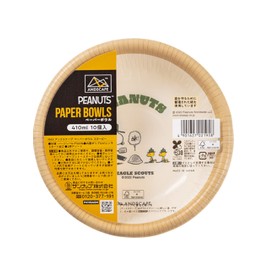 Sunup Paper Bowls, FMX & Scape, Snoopy, 14.1 fl oz (410 ml), 10 Pieces, Assorted Patterns