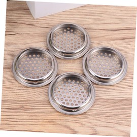 SEWACC 50pcs Cabinet Vent Covers Durable Stainless Steel Air Vent Grille for Wardrobe Odorless Environment Easy Installation Angled Design