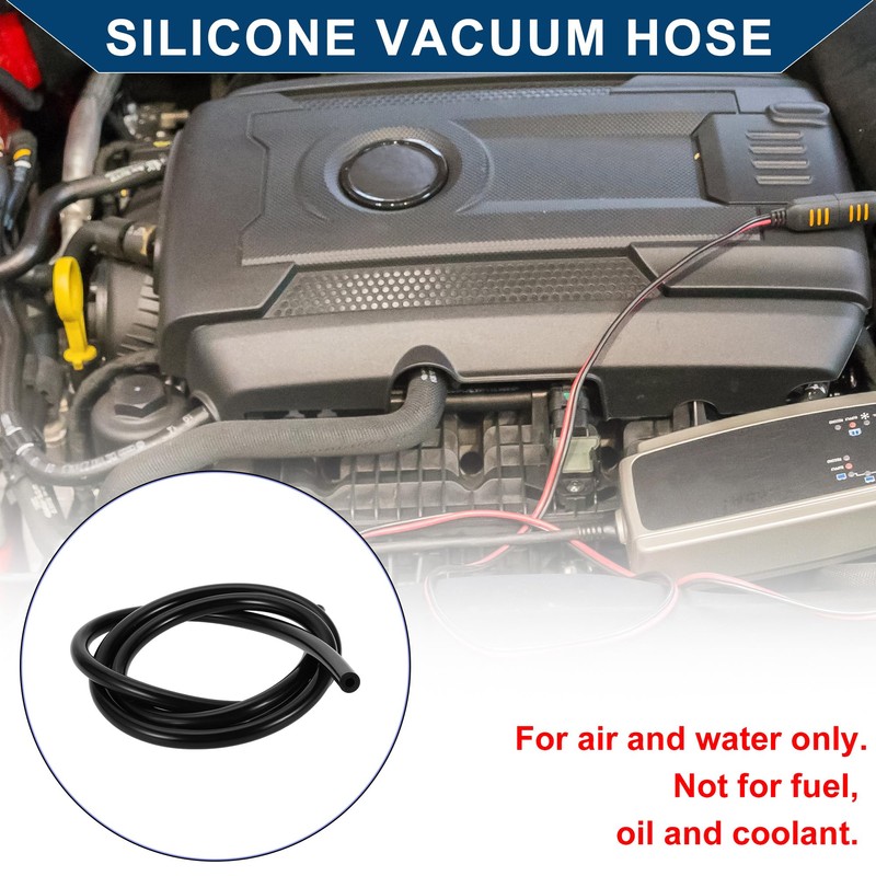 Hihaha Silikon-Vakuumschlauch für Automobil-Vakuumsysteme Hochtemperatur 5ft 1/4" 6mm ID 3,5mm