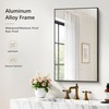 18" x 30" Bathroom Mirror, Black Metal Frame Wall Mirror
